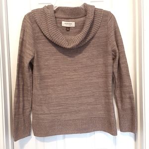 Beige Sonoma Life + Style Cowl Neck Sweater